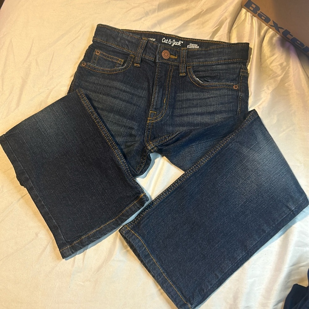 Cat & Jack boys stretch boot cut jeans size 6